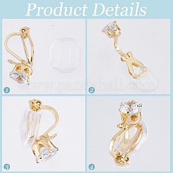 32шт 2 цвета латунные клипсы для серег&nbsp;KK-SP0001-25