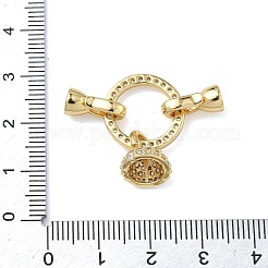 Кольцо латунное микропаве прозрачный кубический цирконий застежки-защелки&nbsp;KK-Z143-15G