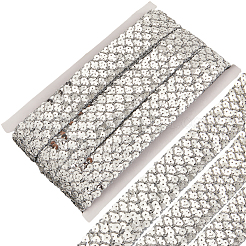 Полиэстер с кружевной отделкой в виде пайеток&nbsp;OCOR-WH20073-01C