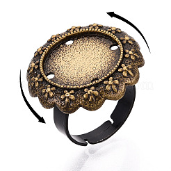 Основание чашки из цветочного сплава и железного безеля с вращающимся подносом&nbsp;MAK-T012-06B