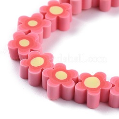 Нити из полимерной глины с цветочными бусинами ручной работы&nbsp;LS-CLAY-M003-07K