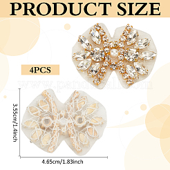 4шт украшения для обуви из сплава со стразами&nbsp;DIY-MA0006-63LG