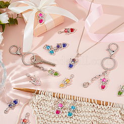 28 шт. 7 стиля ангел сплав и подвесные украшения из стекла&nbsp;HJEW-FH00086