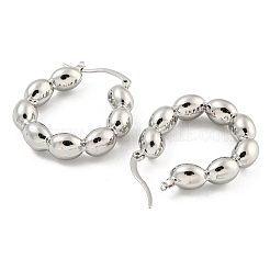 Латунные серьги обруча&nbsp;EJEW-M247-12P