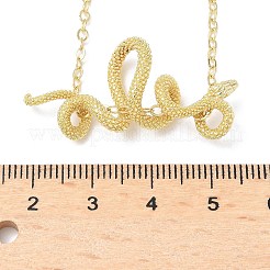 Латунные ожерелья с подвесками в виде змеи для женщин&nbsp;NJEW-U041-01G