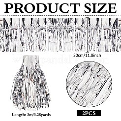 Шторы с бахромой из пластиковой фольги&nbsp;DIY-WH0028-106B