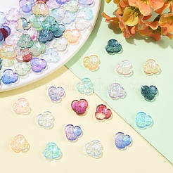 200 шт. 10-цветные прозрачные стеклянные колпачки для бусин&nbsp;DGLA-YW0001-67