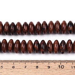 Натурального красного дерева обсидиана бисер нитей&nbsp;G-T144-49C-01
