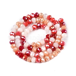 Стеклянные бусины с гальваническим покрытием &nbsp;GLAA-T023-D16-02