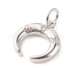 Латунные микропаве прозрачные подвески с фианитом&nbsp;ZIRC-P094-06P-RS