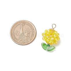 Цветок стеклянные подвески&nbsp;PALLOY-MZ00805-05