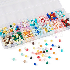 560шт 14 цвета непрозрачные акриловые бусины&nbsp;SACR-TA0001-47