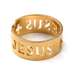 Открытые манжеты из нержавеющей стали золотистого цвета 304&nbsp;LS-RJEW-P091-01G-G