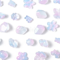 120 шт. 8 вида прозрачных стеклянных бусин-спрей&nbsp;GLAA-FS0002-26