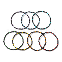 7 шт. браслеты из стеклянных бусин для женщин и мужчин&nbsp;BJEW-MZ00273