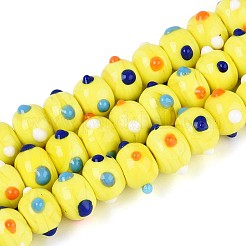 Бусины ручной работы в технике лэмпворк с неровностями&nbsp;LAMP-ZX003-07-05