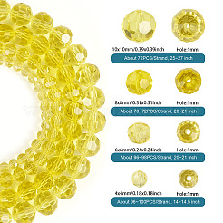 4 нить 4 вида прозрачных стеклянных бусин&nbsp;GLAA-TA0002-56B