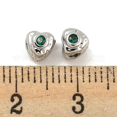 Латунные микропаве из прозрачного кубического циркония KK-G490-17P-01-1