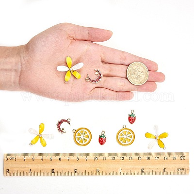 Подвески из эмали и сплава ENAM-SZ0001-17G-1