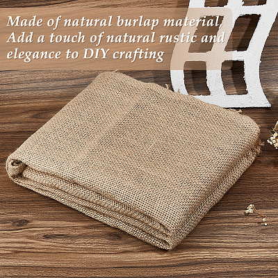 Прямоугольная джутовая ткань&nbsp;DIY-WH0308-647-1