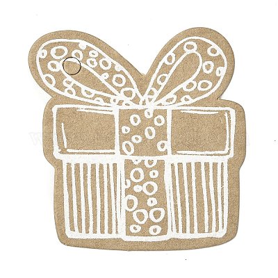 Рождественская тема крафт-бумага подарочные теги&nbsp;LS-CDIS-L008-A09-1