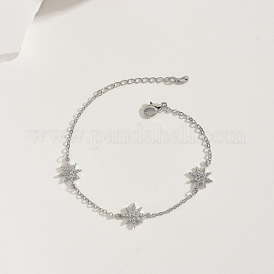 Браслеты из латунных звеньев в виде снежинок FY7491-2-1