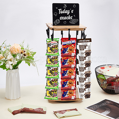 Подставка для органайзера из платана с железной щепой и доской для сообщений&nbsp;ODIS-WH0038-236-1