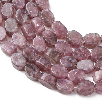 Натуральный лепидолит / пурпурный слюдяный камень бисер пряди&nbsp;G-H343-A01-01-1