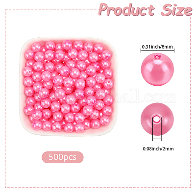 Абс пластмасса имитация жемчужина круглые бусины&nbsp;SACR-SP0001-31C-01-1