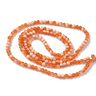 Стеклянные бусины кракле &nbsp;X1-GLAA-U001-4mm-10-1