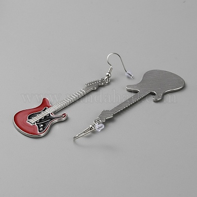 Болтающийся серьги сплава эмали EJEW-WH0015-68P-05-1