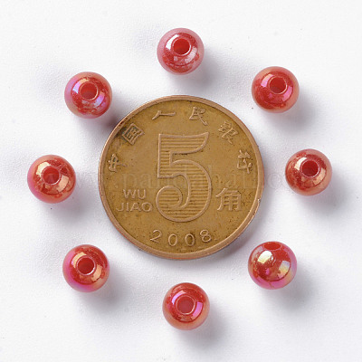 Непрозрачные акриловые бусины MACR-S370-D6mm-A14-1