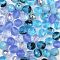 Fire-Polished Czech Glass Beads, Faceted, Ananas, Blue, 10x10mm, Hole: 1.4mm, about 60pcs/bag