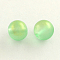Spray Painted Glass Round Bead Strands, Light Green, 10mm, Hole: 1.3~1.6mm, about 80pcs/strand, 31.4 inch