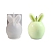 Easter DIY Candle Making, Resin Casting Molds, For UV Resin, Epoxy Resin Craft Making, White, Rabbit, 102.5x68.5mm, Inner Diameter: 44.5mm
