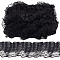 20M Polyester Pleated Lace Trim, Stretchy Flower Lace Ribbon for Sewing Decoration, Black, 1-3/4 inch(45mm), about 21.87 Yards(20m)/Set