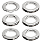 4Pcs Alloy Eyelet Grommets for Bag, Screw-in Style, Round Ring, Bag Loop Handle Connector Rings, Purse Accessories, Platinum, 4.1x0.55cm, Inner Diameter: 2.55cm