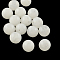 Round Imitation Gemstone Acrylic Beads, White, 6mm, Hole: 2mm