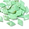 30Pcs Spray Painted Natural Freshwater Shell Pendants, Rhombus Charms, Aquamarine, 14~17.5x9~10x1.5~2mm, Hole: 1.2mm