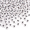 500Pcs Acrylic Beads, with Horizontal Hole, Letter, Flat Round, Letter V, 7x4mm, Hole: 1mm