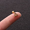 316L Surgical Stainless Steel Micro Pave Clear Cubic Zirconia Triangle Cartilage Earrings, Golden, 6mm, Pin: 1.2mm