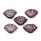 Handmade Lampwork Beads, Shell Shape, Medium Purple, 16~17x22.5~23x9.5mm, Hole: 1.6mm