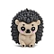 Silicone Beads, Focal Beads, Hedgehog, Gray, 27.5x24x20.5mm, Hole: 2mm