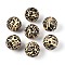 ABS Plastic Leopard Print Round Beads, Moccasin, 19.5~20mm, Hole: 2mm