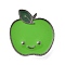 Fruit Series Enamel Pins, Alloy Lapel Pin Backs for Backpack Clothes, Black, Apple, 20x19mm