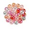 UV Plating Transparent Rainbow Iridescent Acrylic Beads, Bubble Beads, Round, Mixed Color, 15~15.5x15.5~16mm, Hole: 2.6~2.7mm