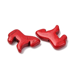 Синтетические бирюзовые бусины в виде лошади&nbsp;G-B015-04