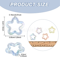 20шт прозрачные акриловые подвески&nbsp;MACR-YW0004-18A