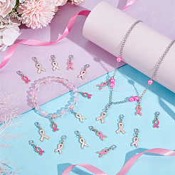 50 шт. 5-цветная информационная лента из сплава и эмали&nbsp;HJEW-PH01991