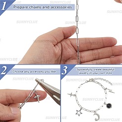 Комплекты украшений из цепочек-скрепок из нержавеющей стали 304 и браслетов&nbsp;SJEW-SC0001-07P